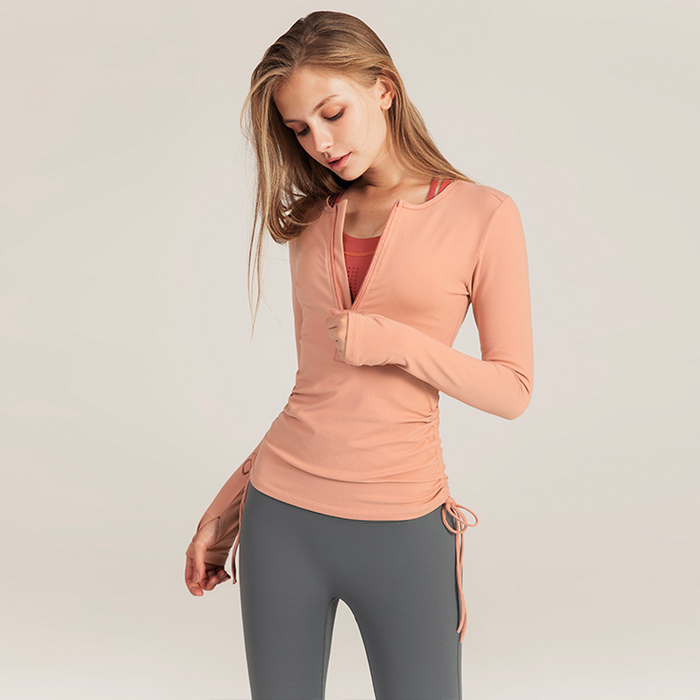 Drawstring Yoga Top