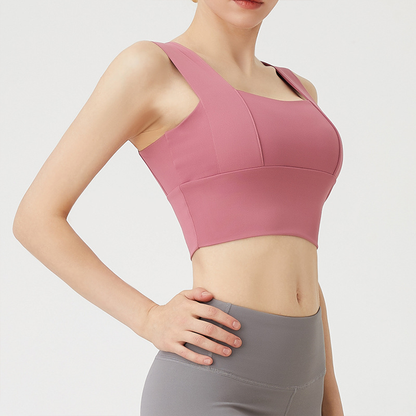 Wide Shoulder Yoga Bra